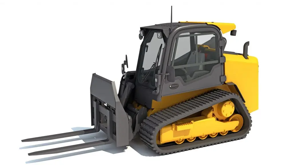 fork attachment on track loader