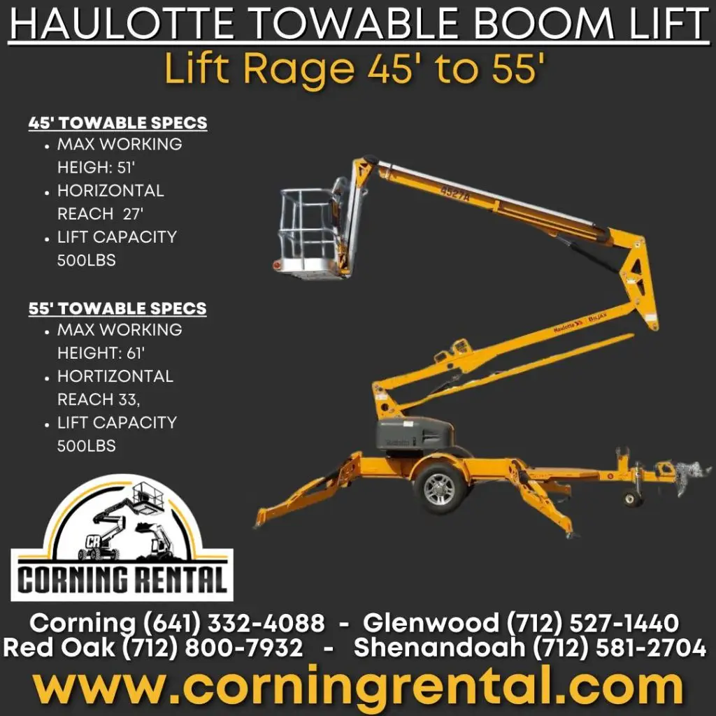 boom lift rentals from corning rental