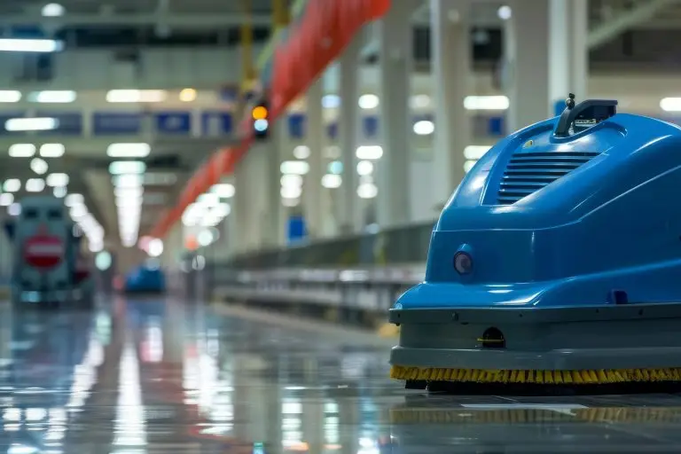 floor scrubber machine in factory