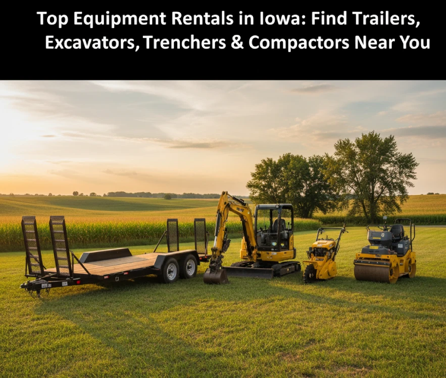Top Equipment Rentals in Iowa: Find Trailers, Excavators, Trenchers & Compactors Near You 1 Top Equipment Rentals in Iowa: Find Trailers, Excavators, Trenchers & Compactors Near You