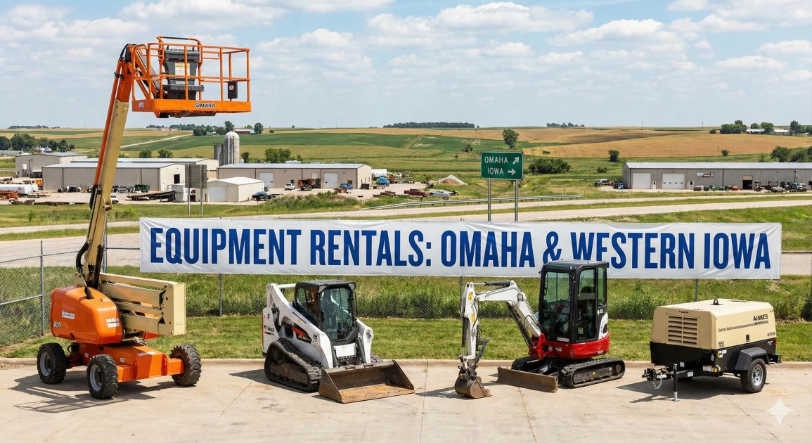 Equipment Rentals in Omaha & Western Iowa: Lifts, Skid Steers, Excavators, Compressors & More