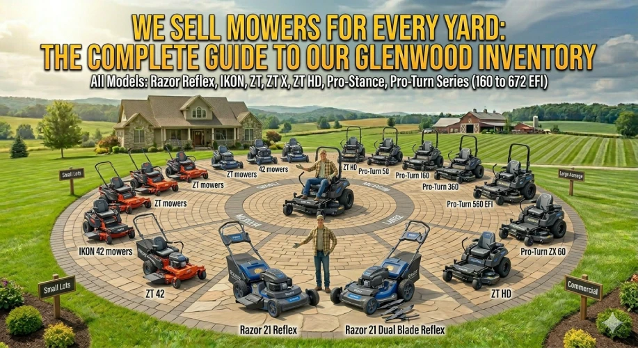 We Sell Mowers for Every Yard: The Complete Guide to Our Glenwood Inventory 1 We Sell Mowers for Every Yard: The Complete Guide to Our Glenwood Inventory