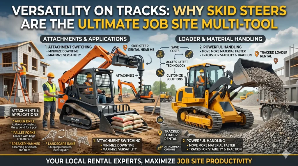 Versatility on Tracks: Why Skid Steers are the Ultimate Job Site Multi-Tool